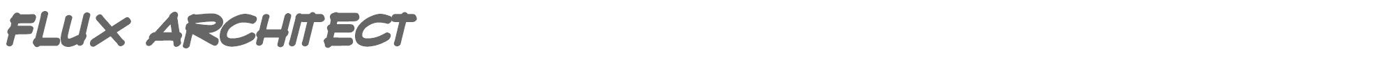 Sample characters Flux Architect Font